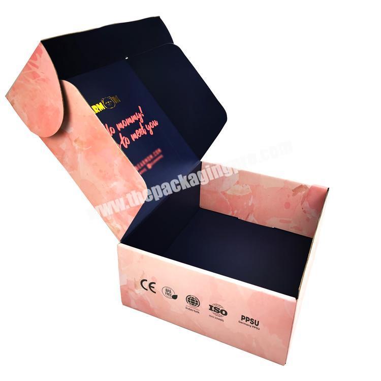 custom mailer box with logo box cardboard corrugated small black pink shipping boxes amazon branded packing factory