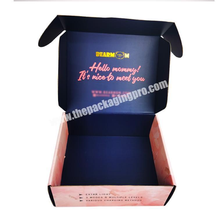 custom mailer box with logo box cardboard corrugated small black pink shipping boxes amazon branded packing manufacturer