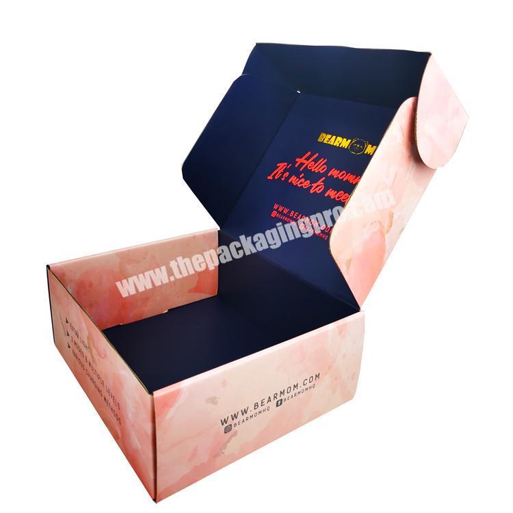 personalize custom mailer box with logo box cardboard corrugated small black pink shipping boxes amazon branded packing