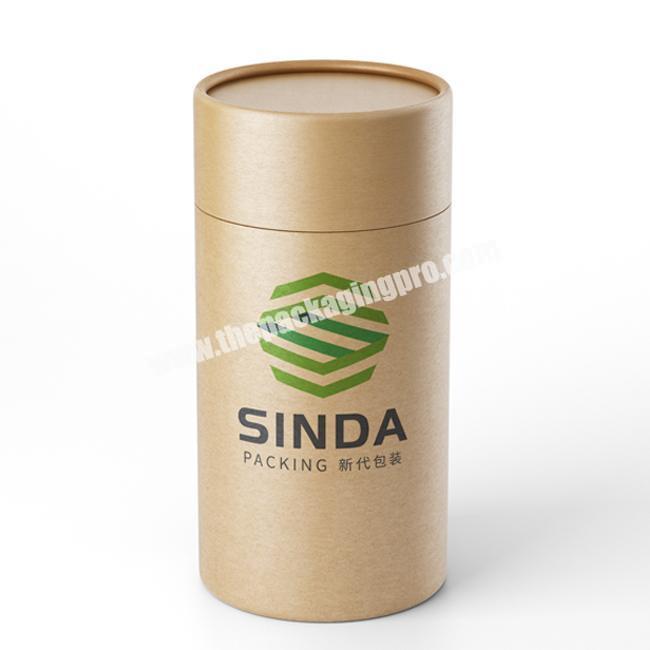 custom printing 100% recycled cylinder cardboard kraft paper tube packaging cardboard cylinder box factory