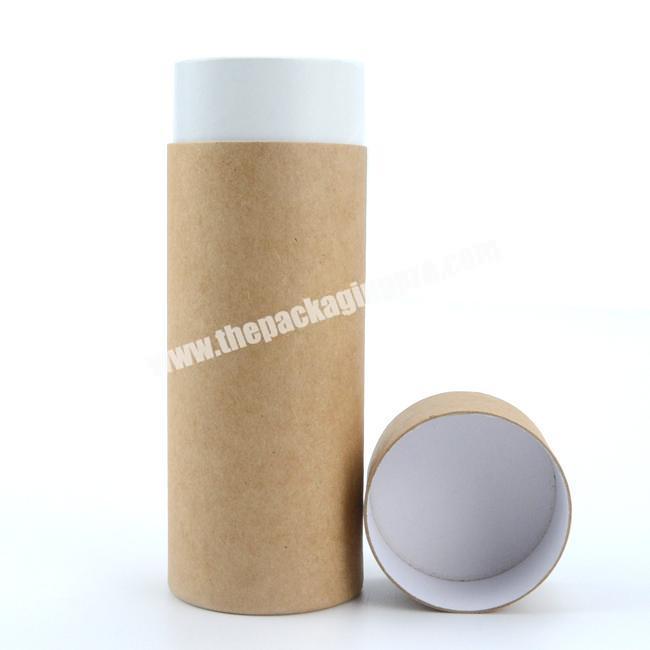 custom custom printing 100% recycled cylinder cardboard kraft paper tube packaging cardboard cylinder box 