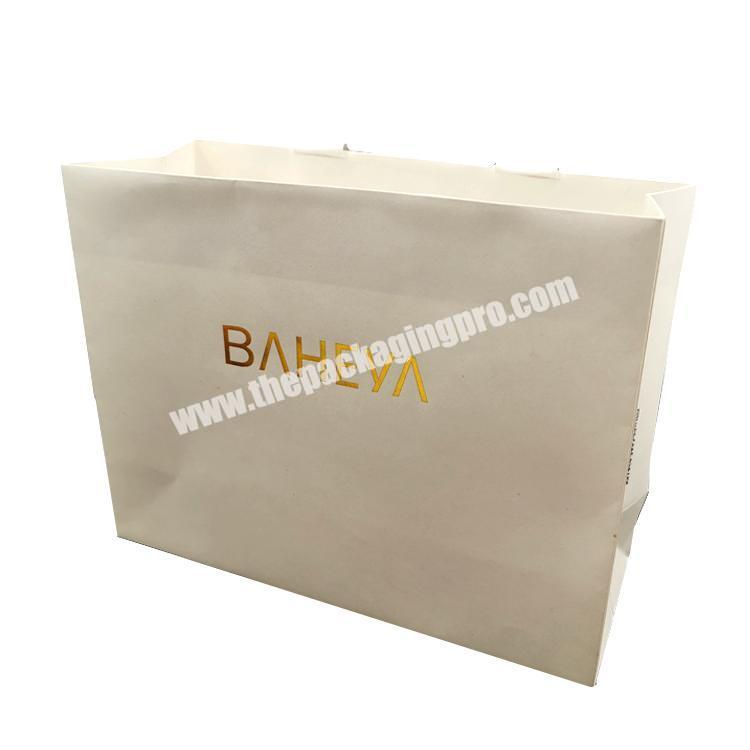 luxury  paper shopping bags recycled hot stamping logo custom  paper bag with handle shopping craft bag