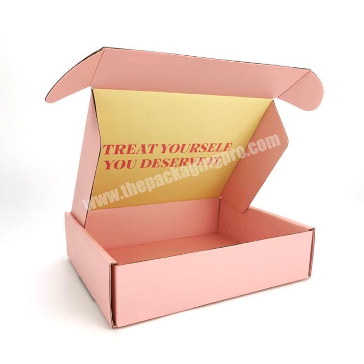 custom wholesale doubled-sided print mailer shipping box foldable recycled paper box with your own logo for underwear 