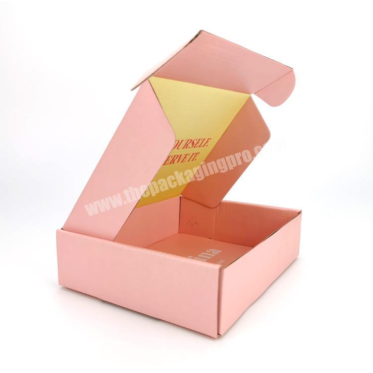 wholesale doubled-sided print mailer shipping box foldable recycled paper box with your own logo for underwear
