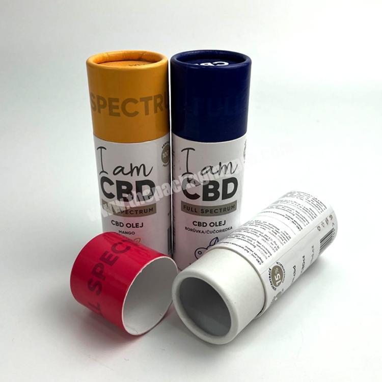 wholesale essential oil packaging box white kraft paper tube for face cream cylinder tube custom logo manufacturer