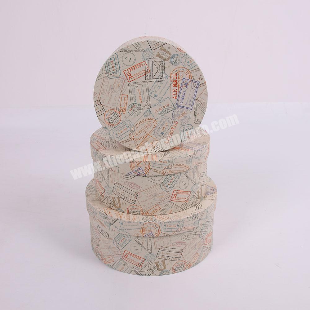 2245 Elegant coated paper round cardboard hat box