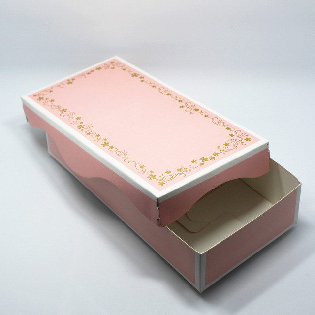 23*11.5*5cm 10Pcs/ Lot Pink Heaven And Earth Covered Kraft Paper Box With Gold Stamping For Event Gift Chocolate Cosmetic Pack
