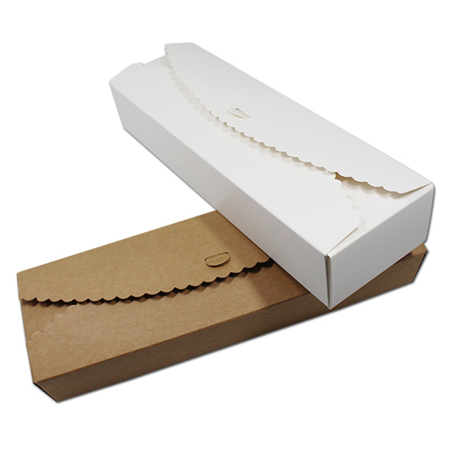 23*7*4cm 25Pcs/Lot White/Brown Cardboard Gift Package Box For Jewelry Boutique Crafts Pack Paper Box Candy Wedding Favor Pouches