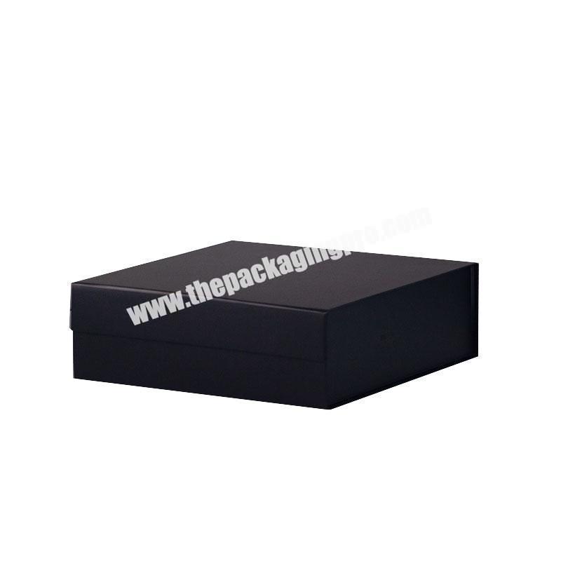 30x30x10cm high quality collapsible black magnetic close gift present box