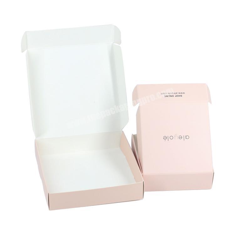350 custom square pink apparel underwear gift packaging box valentine mail box