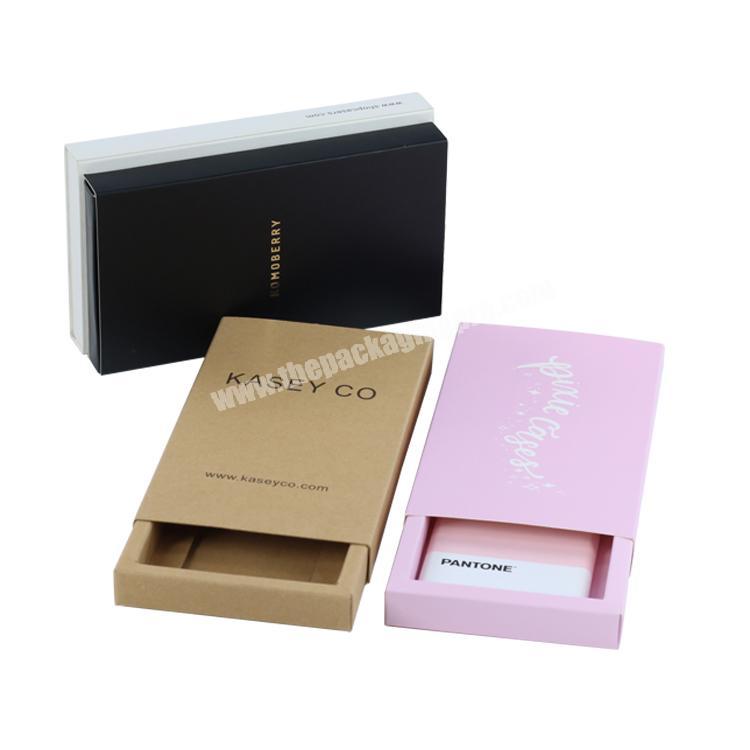350g art paper sliding drawer box , mobile phone phone case packaging box for gift