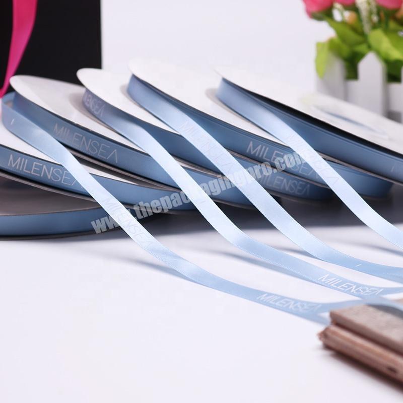 38' Gift packing Ribbons Wholesale blue Color printed ribbon Custom printed satin ribbon