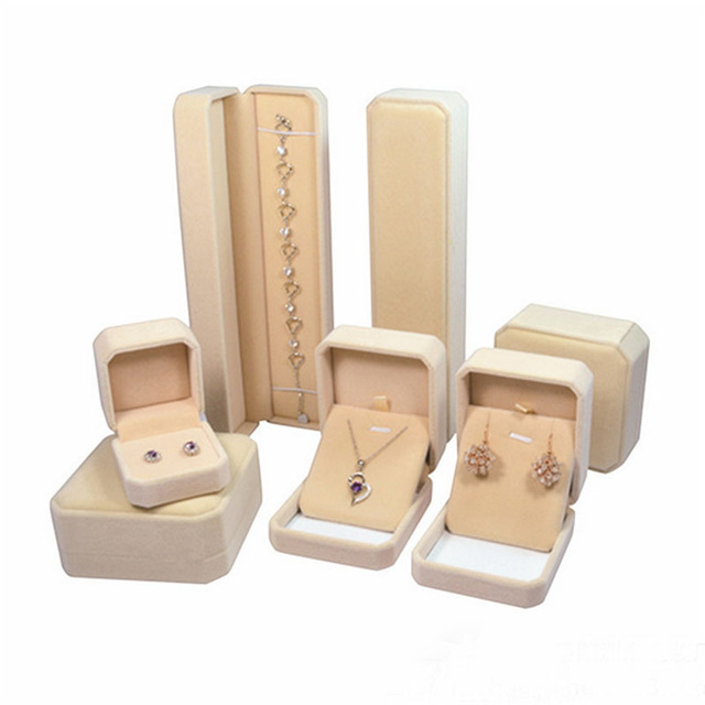 3pcs High Quality High-grade Velvet Jewelry Boxes Ring Earring Necklace Box Wholesale Free Shipping