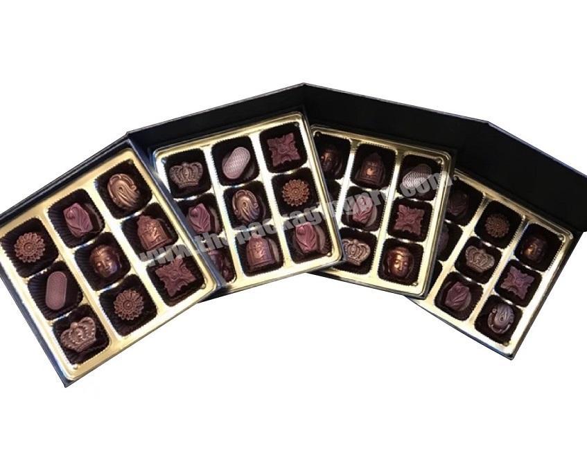 4 Layers Square Rotatable Chocolate Sweets Packaging Gift Box with Plastic Tray