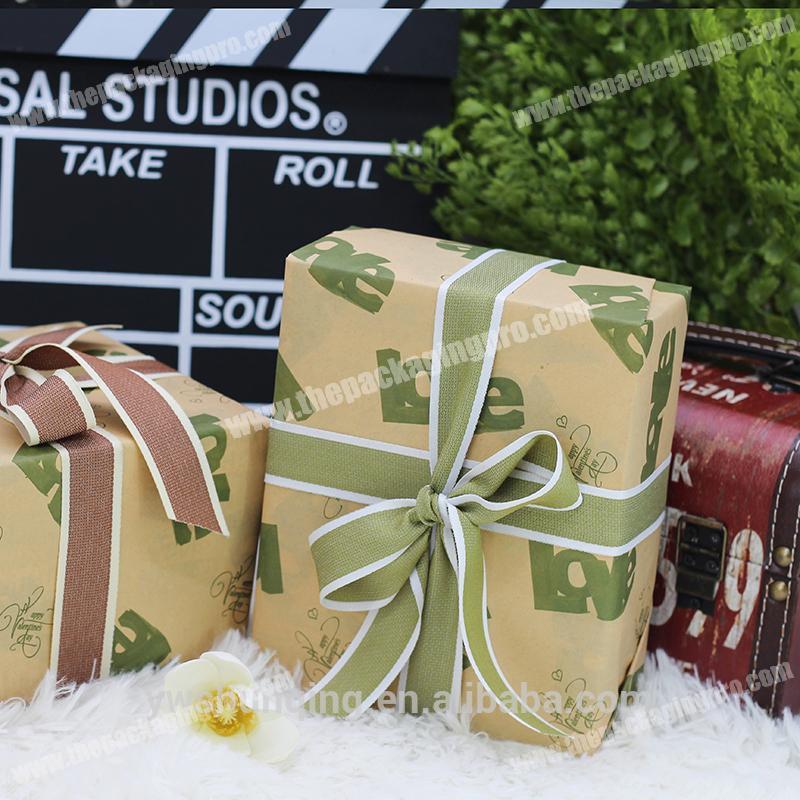40pcsbag 50x70cm Classical Printed Gift Wrapping Kraft Packing Paper Love Print Gift Packaging Paper