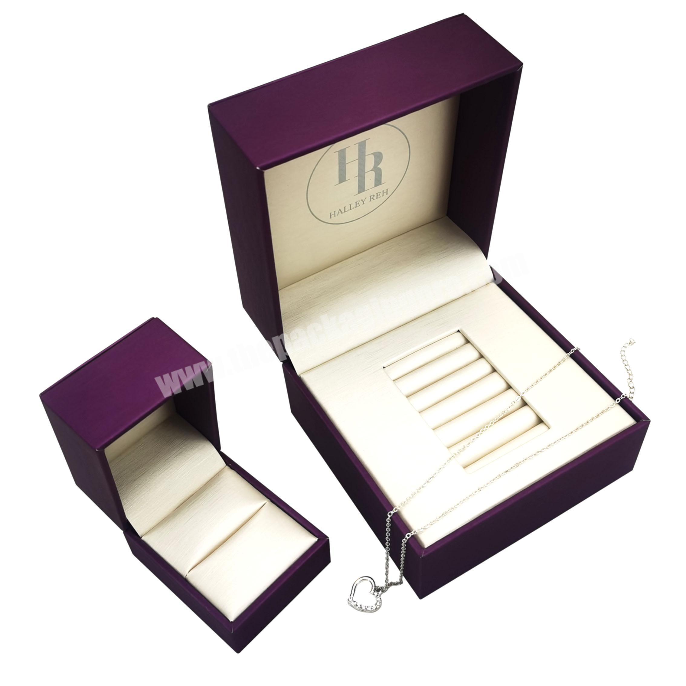500pcs Handmade earing box jewelry packaging  PU Leather Jewelry Box