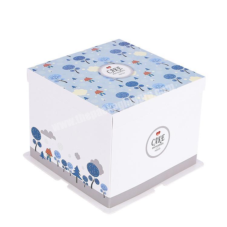 6,8,10,12 inch birthday cake packaging box plain white cake box with ribbon