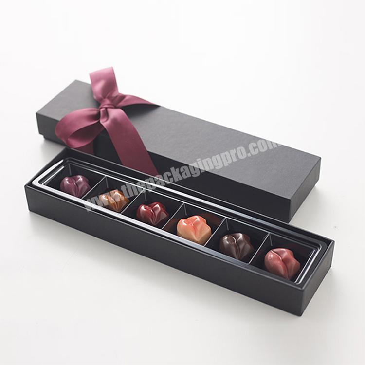 6 luxury sweet boxes chocolate white black cardboard christmas chocolate box with ribbon