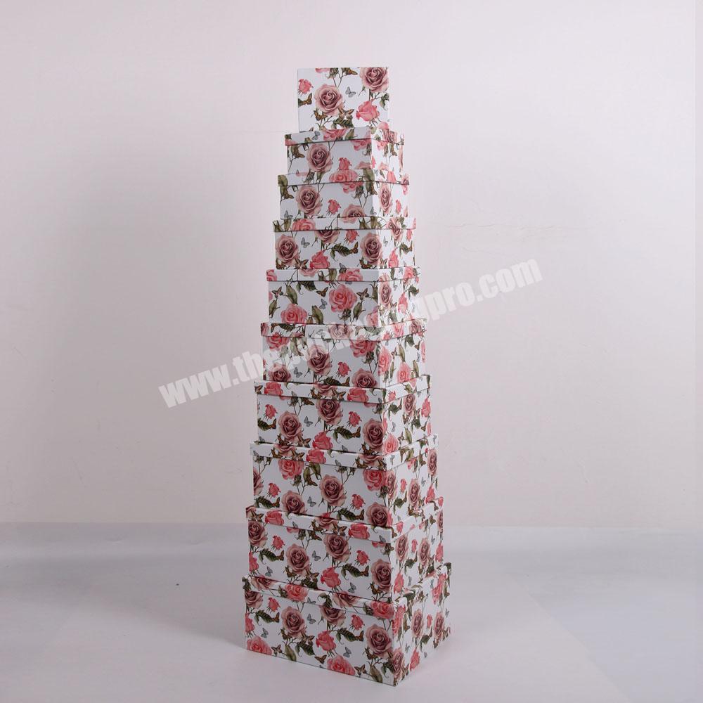 605  Floral printing paperboard box packaging