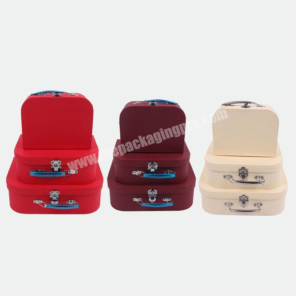 8024 Shihao high quality special paper suitcase gift box with lock