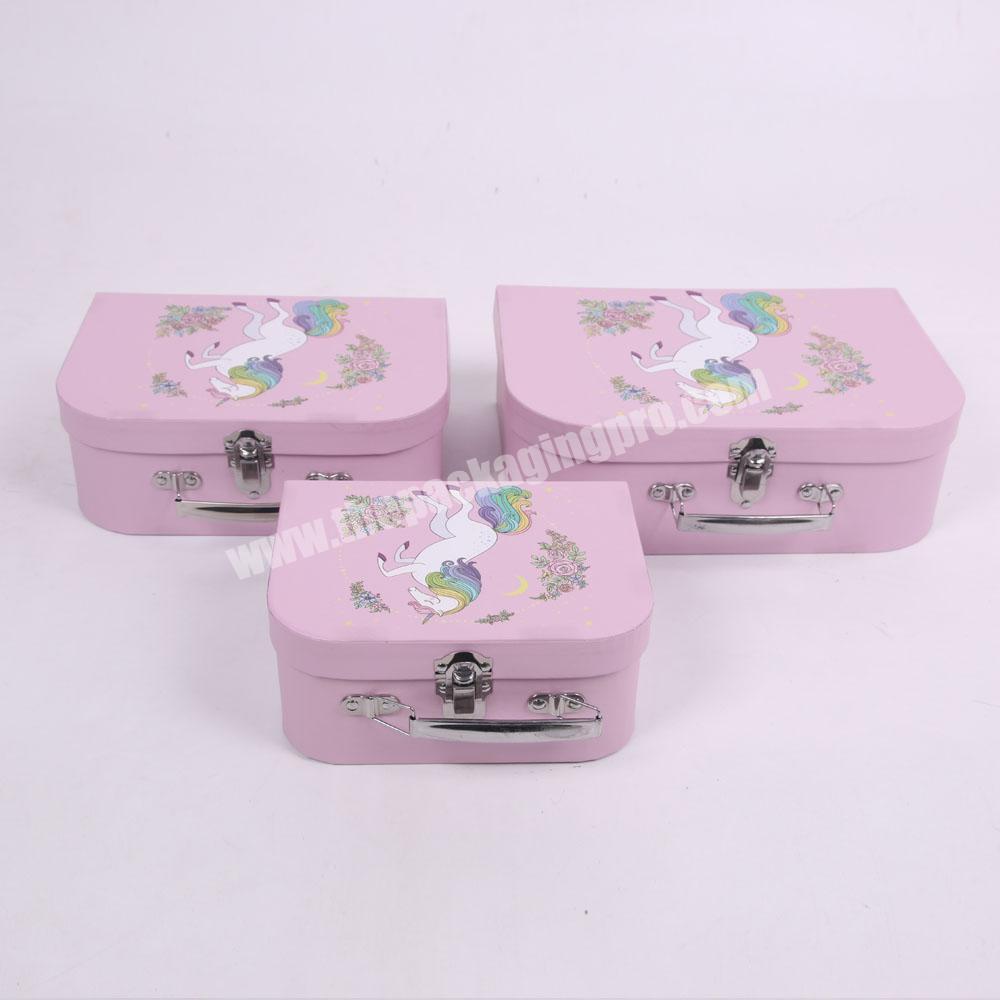 8024 Shihao New Style Series paper cardboard suitcase box with handle