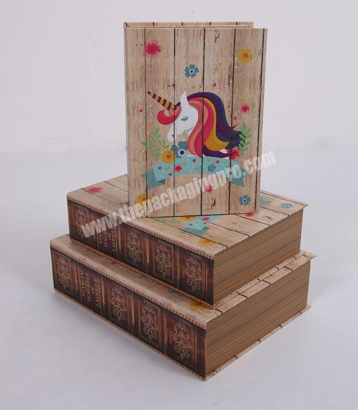 8029 shihao Hot-selling handmade book shaped candy box with magnetic closure