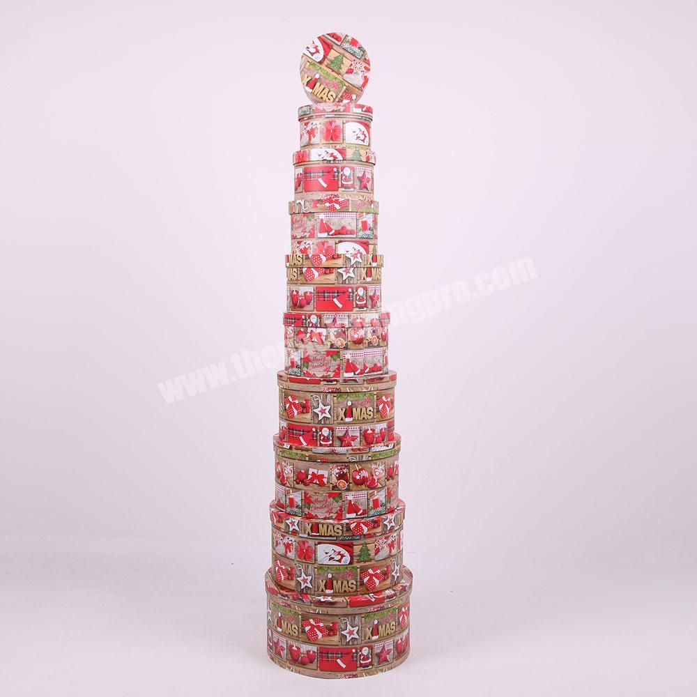 813 Colorful Decorative Christmas cylinder gift box