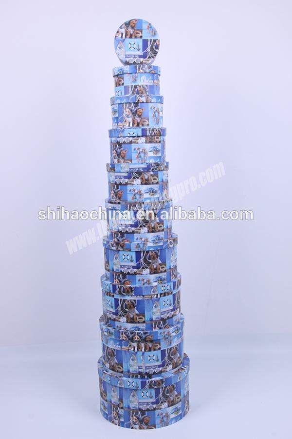 813 Shihao Handmade Coated Large Round Carton Gift Boxes