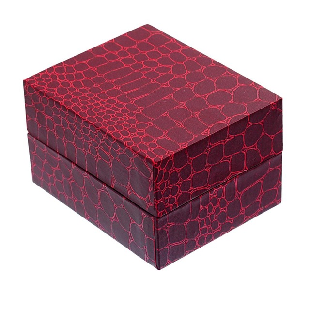 8SEASONS Paper Jewelry Gift Boxes Watch Bracelets Display Rectangle Red Alligator 10cmx8cmx6.5cm ,1 Pcs