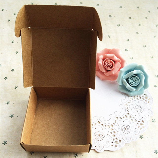 8x8x4cm Aircraft Cardboard Pack Boxes 20Pcs/ Lot Smart Little Sized Craftwork Gift, Fastener, Ear Rings Kraft Paper Boxes Z050