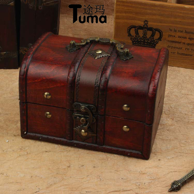 Best Selling 2017 New Europen Type Restoring Ancient Wooden Boxes With Lock Wooden Jewelry Box Manufacturers Selling For Gift
