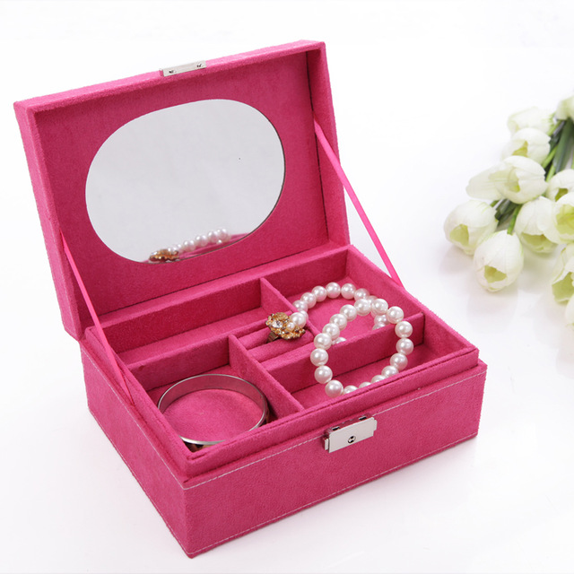 Guanya Promotional classical Velvet jewelry gift boxes pure color square fashion lady's choice lovely girl's jewel case