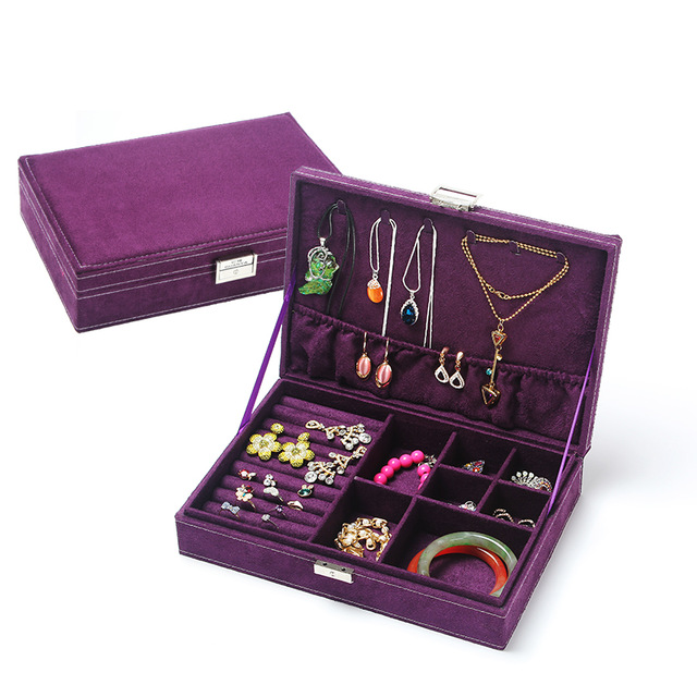 High Quality Jewelry Organizers juwelendoos Earrings Rings Display Stand Casket Jewelry Box Case Jewelery Storage sperkovnice