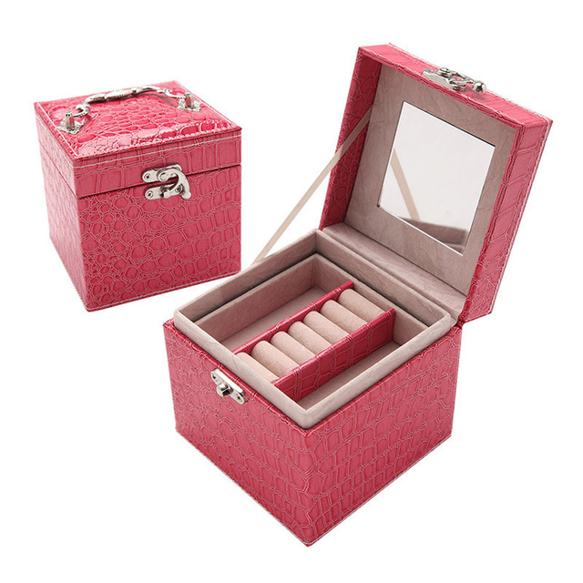 Jewelry Box Necklace Earring Jewellery Container Boxes Train Makeup Case Jewelry Organizer Birthday sp01102
