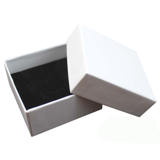 Necklace packaging white jewelry box bag jewelry display without logo pattern 7.3*7.3*3.5 gift boxes