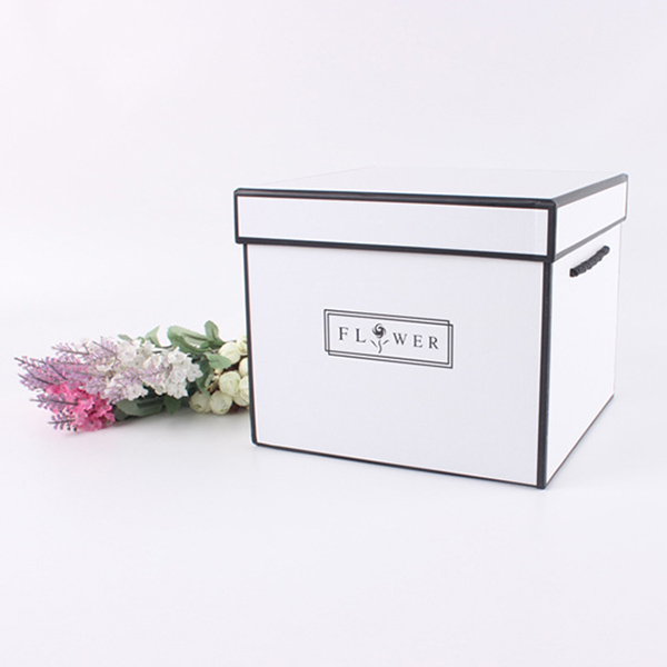 New style with square border flower box with logo