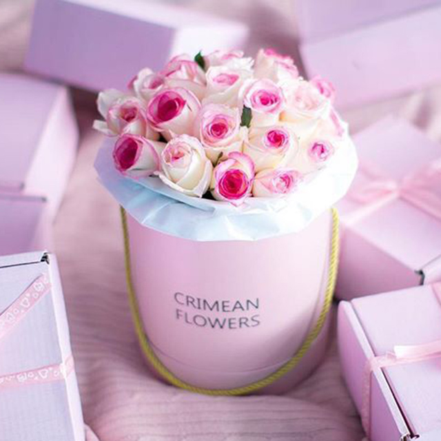 Pink Flower Packaging Boxes