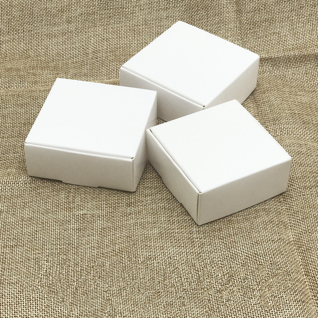 Retail 150pcs/lot White Kraft Paper Small Gift Box For Wedding Birthday Party Decoration Storage Handmade Soap Package Paper Box