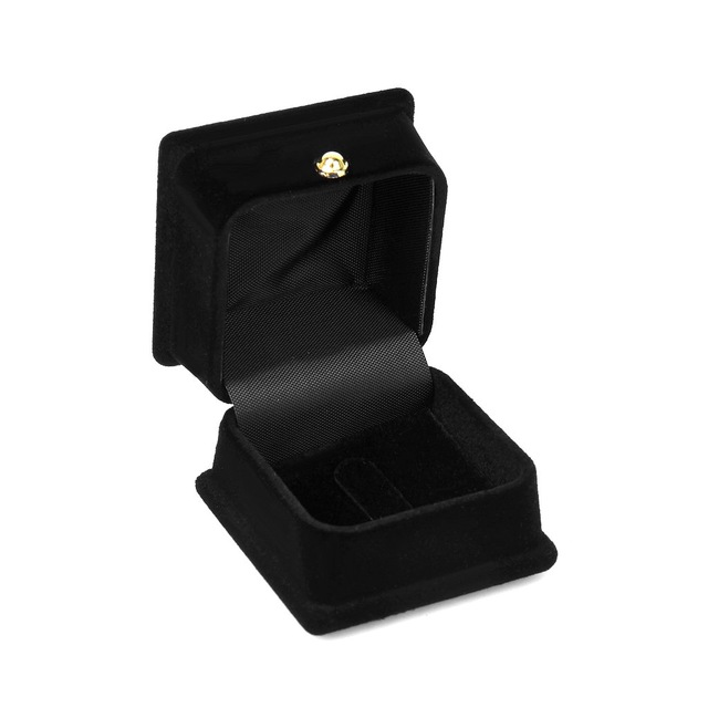 Ring earrings box jewelry box Box of Organizer exhibition of jewelry - black