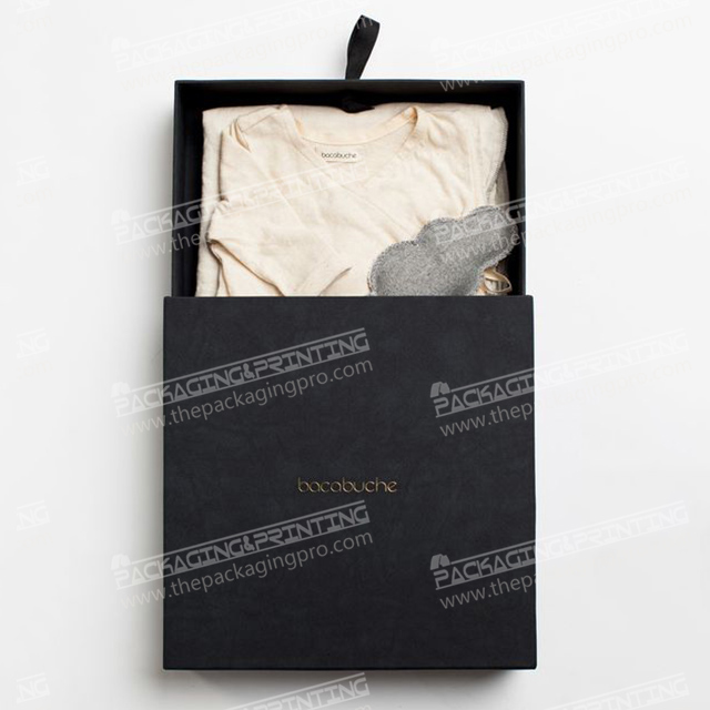 T-shirt black paperboard packaging drawer box
