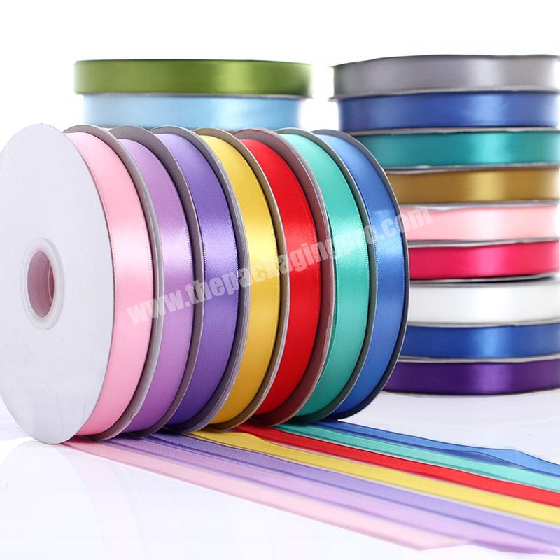 A variety of color cheap high quality  double and single  face 100% polyester  colorful satin ribbon for all kind of occasion
