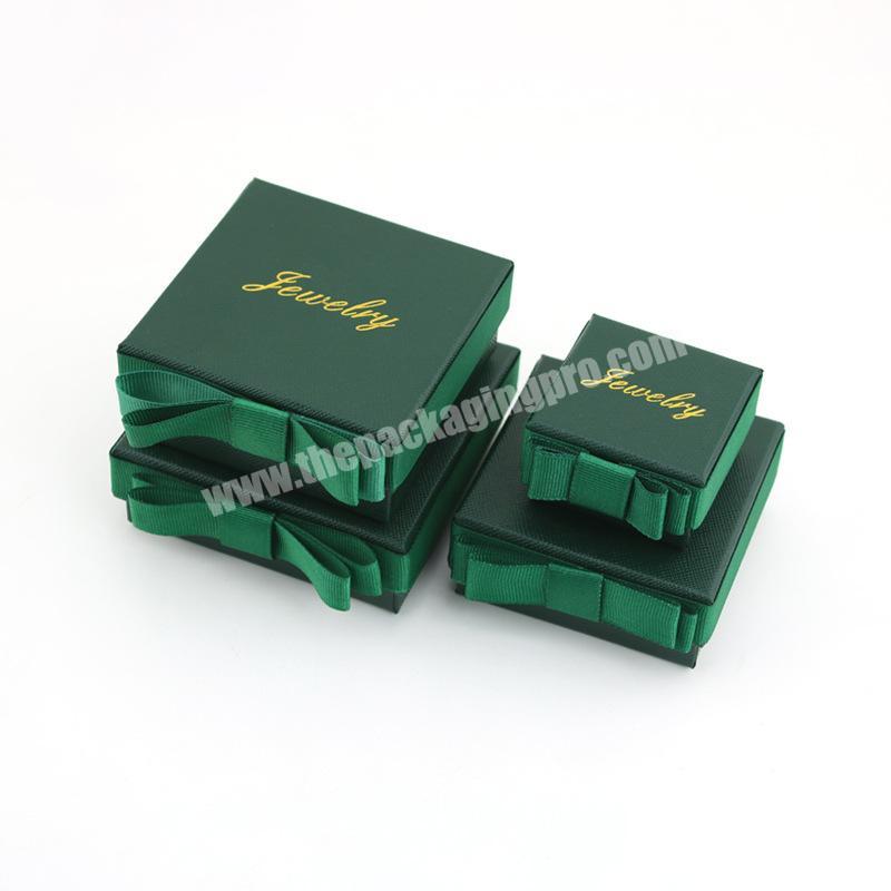 A variety of colors can be customized logo square necklace earrings bracelet jewelry box
