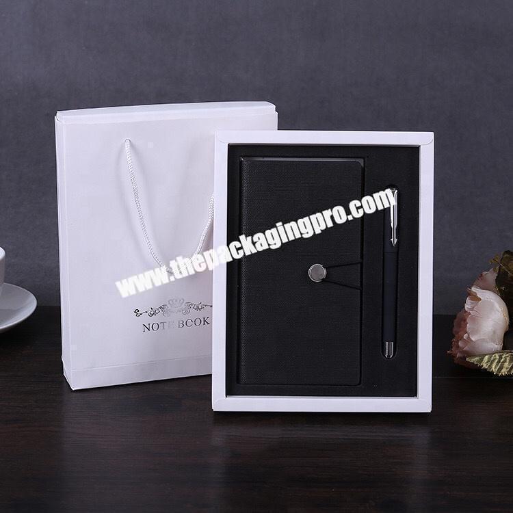 A4 A5 A6 Custom Logo Printed Embossed Business Journal PU Leather Notebook Gift Set With Pen Traveler Diary Hardback Notebook