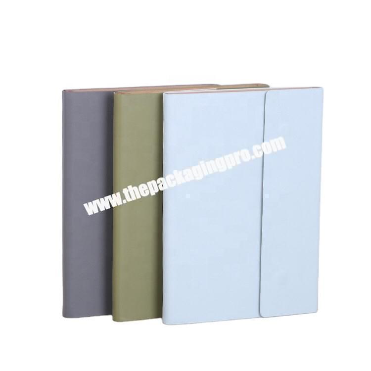 A4 A5 Blue Green Grey Magnetic Clasp PU Leather Dairy Agenda Organizer Planner Business Academic Journal Hardcover Notebook
