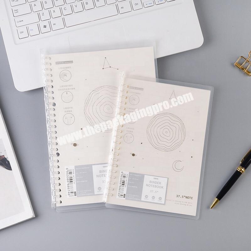 A5 B5 Plastic PP Soft Cover Journal Business Office Diary Coil Spiral Sketchbook Loose Leaf Refillable Binder Notebook