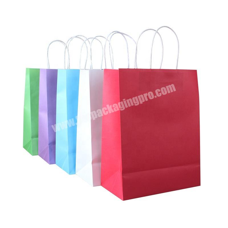 Accept Custom Printing Kraft Paper Bag With Handle Recyclable Feature Brand Paper Shopping Bag