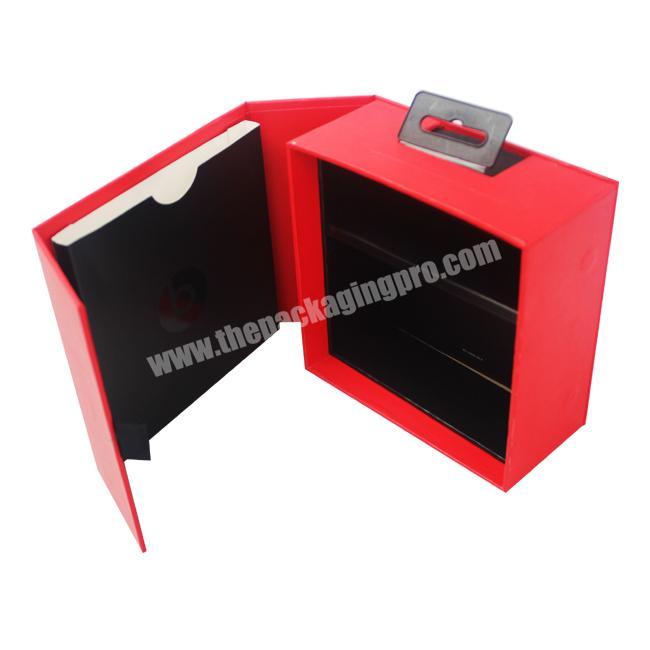 Alibaba China Red Small Square Watch Packaging Box With Sponge Inside Cardboard Box