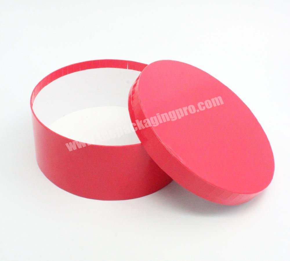 Alibaba Customized Large Macaroons Round Box Gift Box In Red With Matt Lamination