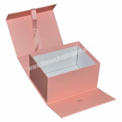 alibaba large custom empty magnetic essential oil pink mug gift box ribbon