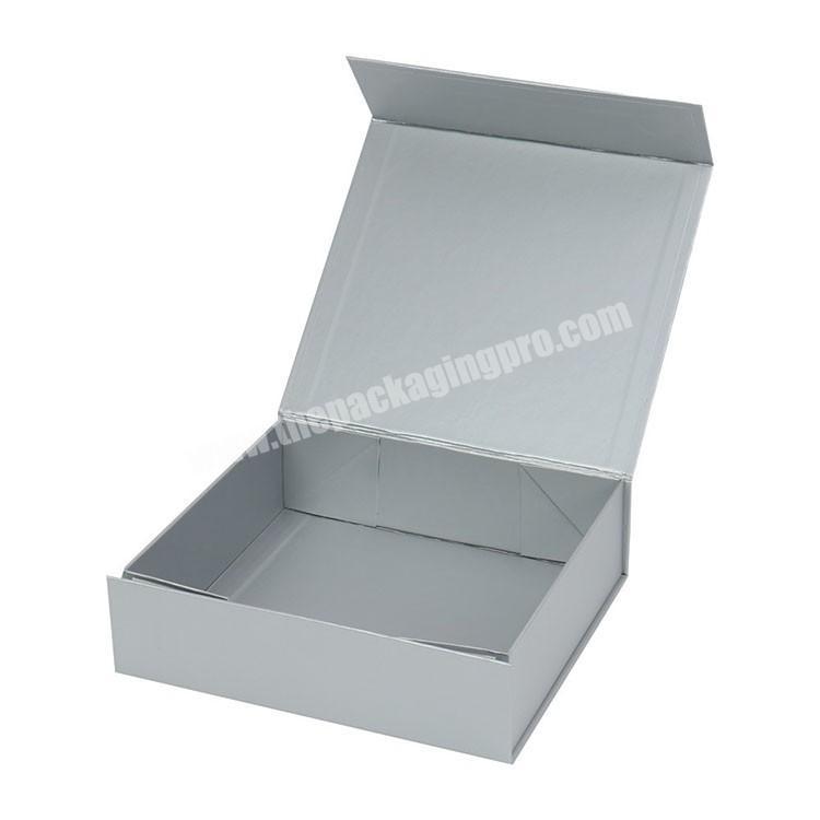 All black Folding Magnet Paper Gift Box with Lid